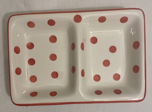 Red and white polka dot - and,